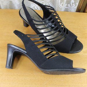 east 5th Women's Neville Heeled Black Sandals Dress Shoes